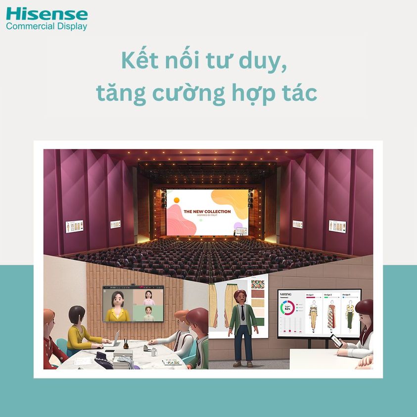 Màn hình chuyên dụng Hisense cho doanh nghiệp - Công cụ kết nối tư duy, tăng cường hợp tác.