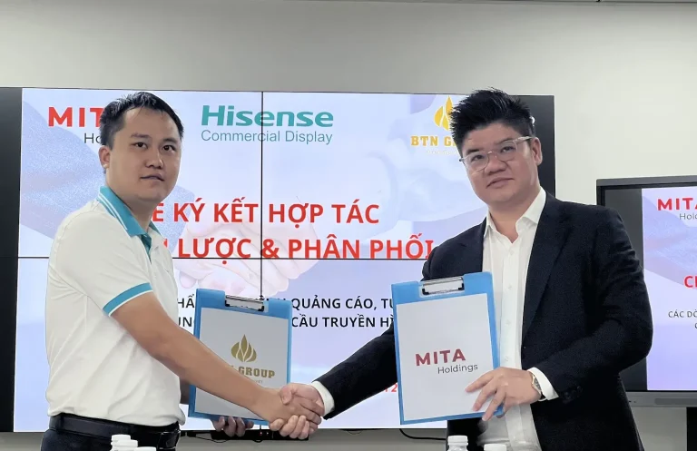 LỄ KÝ KẾT HỢP TÁC HISENSE COMMERCIAL DISPLAY VIỆT NAM VÀ MITA HOLDINGS