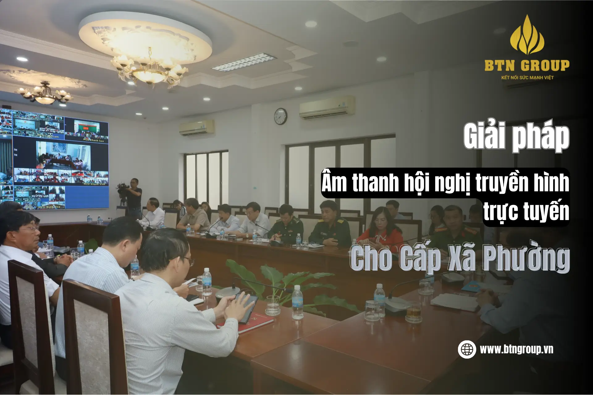 giải pháp âm thanh hội nghị truyền hình trực tuyến cho cấp xã phường