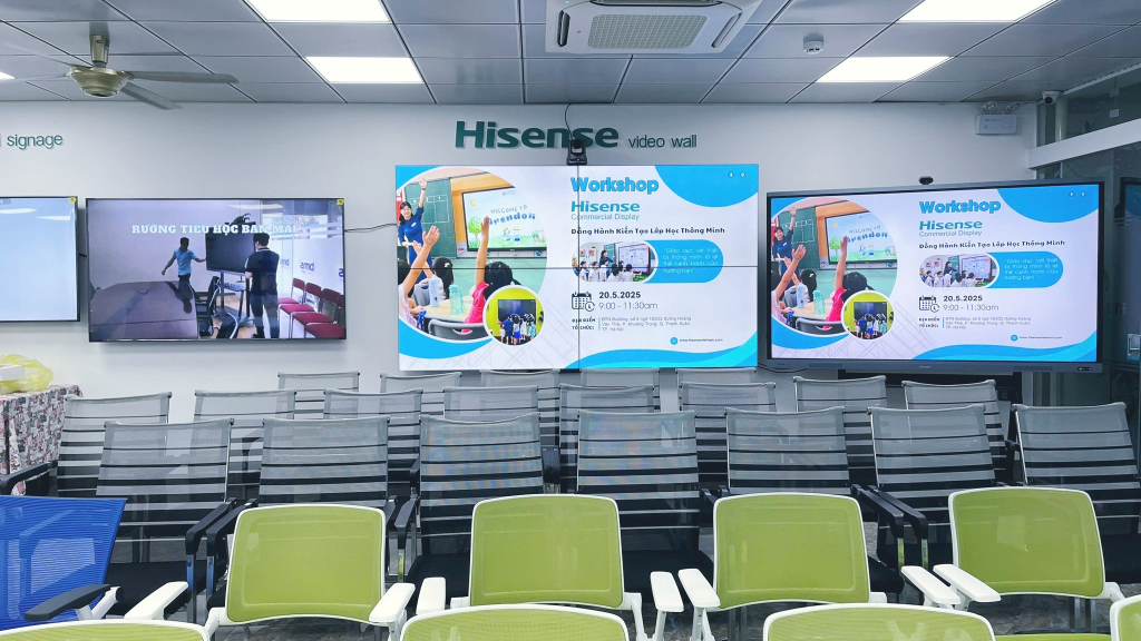 Showroom BTN Group Hà Nội – Trải nghiệm công nghệ giáo dục & hội nghị hiện đại 2 Giải pháp màn hình hiển thị chuyên dụng tại showroom BTN Group