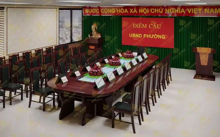 Màn hình đại biểu tương tác kèm bảng tên GONSIN DCS-2071 – Giải pháp hoàn hảo cho phòng họp không giấy tại UBND các cấp