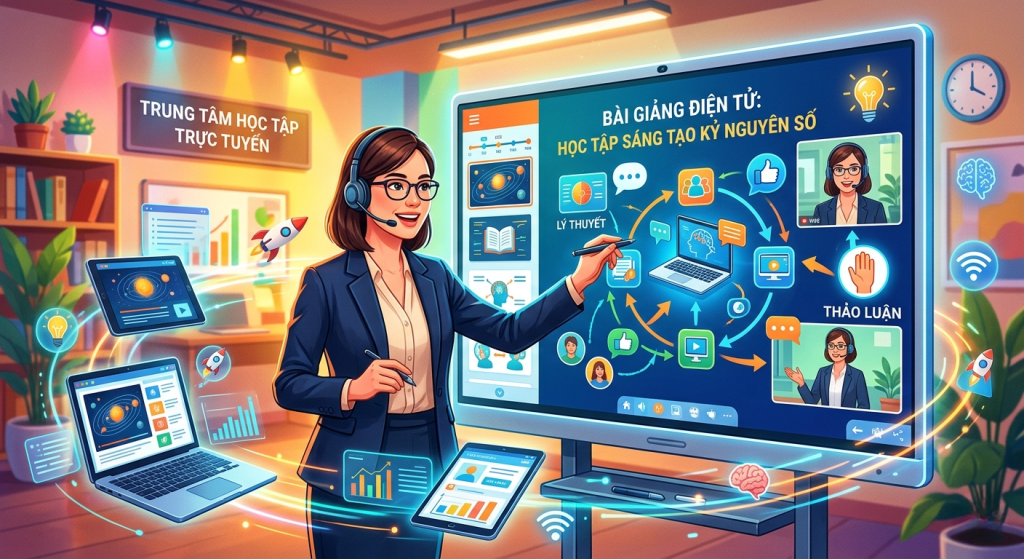Bài Giảng Điện Tử Là Gì? Giải Pháp Xây Dựng Kho Học Liệu Số Cho Trường Học Giai Đoạn 2026–2031 3 bài giảng điện tử trong chuyển đổi số giáo dục