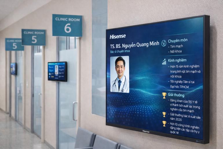 7 Giải Pháp Hiển Thị Chuyên Nghiệp của Hisense Cho Bệnh Viện Giúp Đẩy Nhanh Chuyển Đổi Số Y Tế 15 7 Giải Pháp Hiển Thị Chuyên Nghiệp của Hisense Cho Bệnh Viện Giúp Đẩy Nhanh Chuyển Đổi Số Y Tế